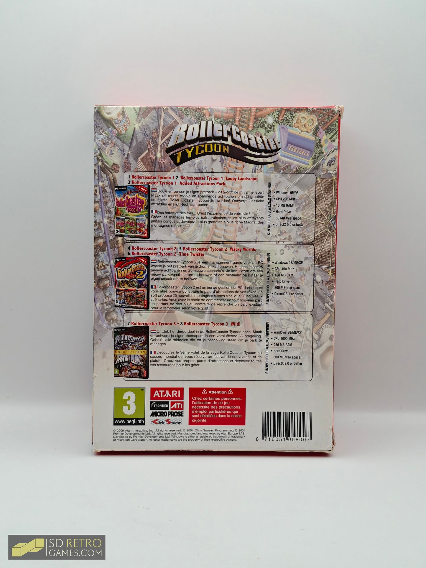 Roller Coaster Tycoon 8 Pack (All 3 games + Expansions) - PC