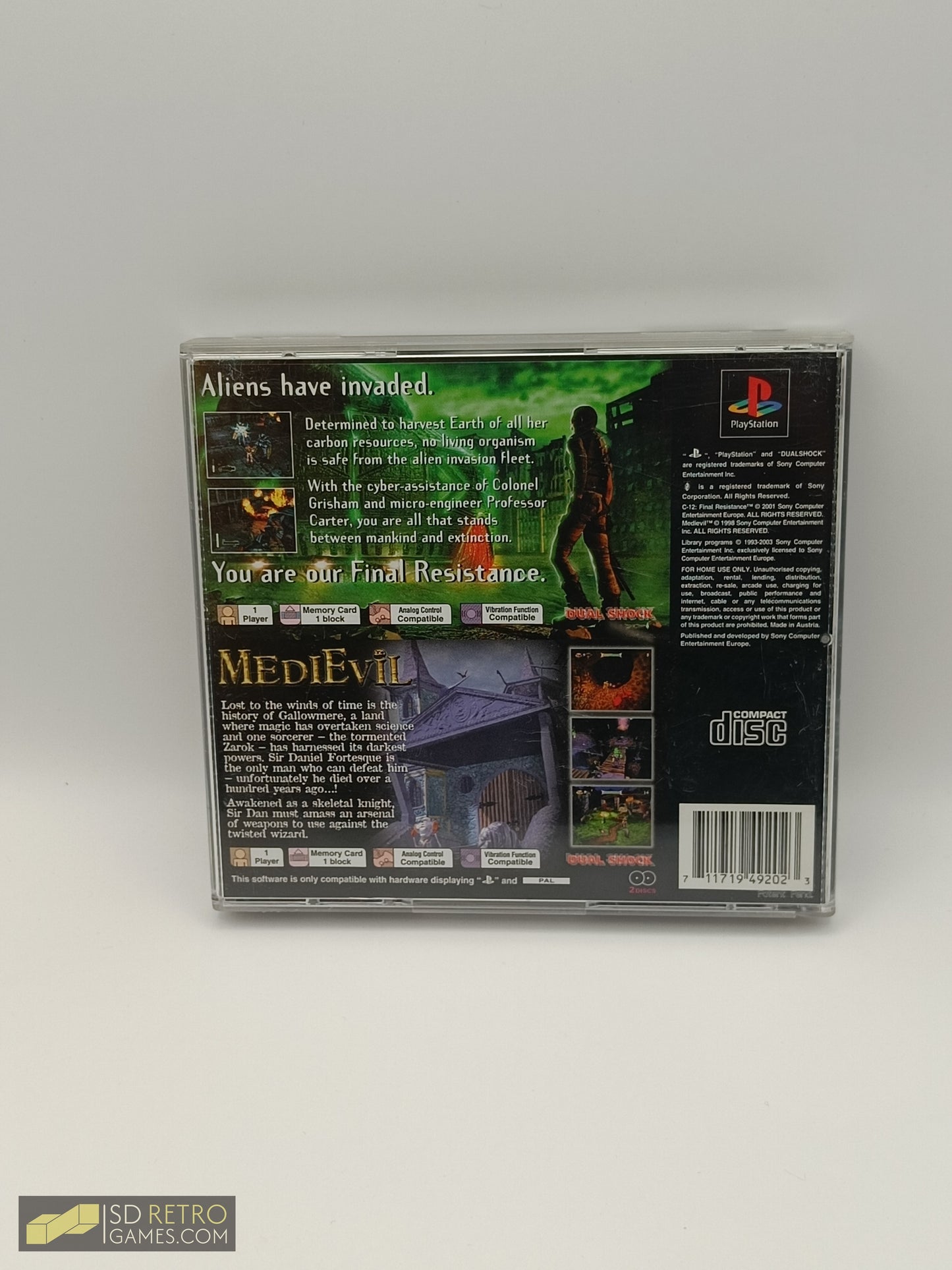 C-12 + Medievil 2 Games Pack - PS1