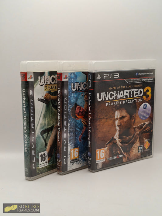 Uncharted Trilogy Complete (3 games lot) - PlayStation 3